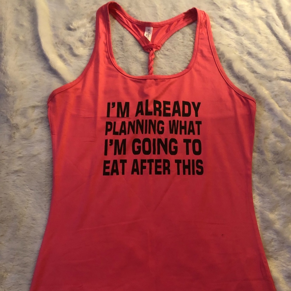 Constantly Varied Gear pink workout tank Rope back